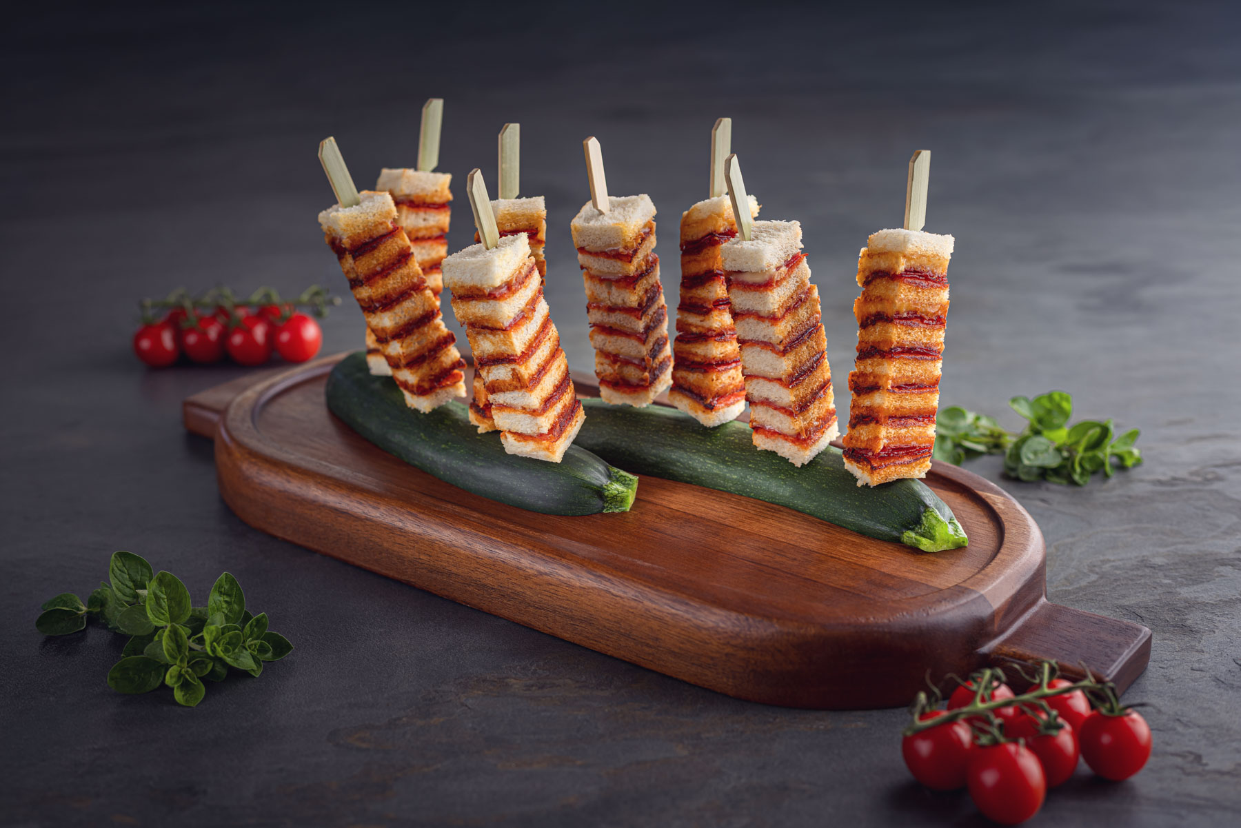 Pizzatoast spieße