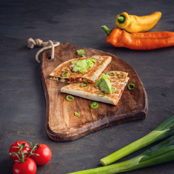 Quesadillas mit Bohnen-Avocadocreme