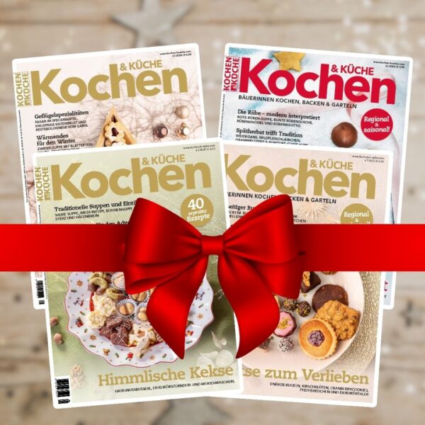 Die Cover der Weihnachtsausgaben 2022., 2023, 2024 und 2025