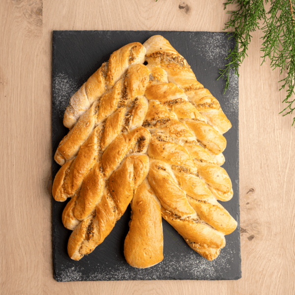 Kürbiskern-Käse gebäck in Tannenbaumform