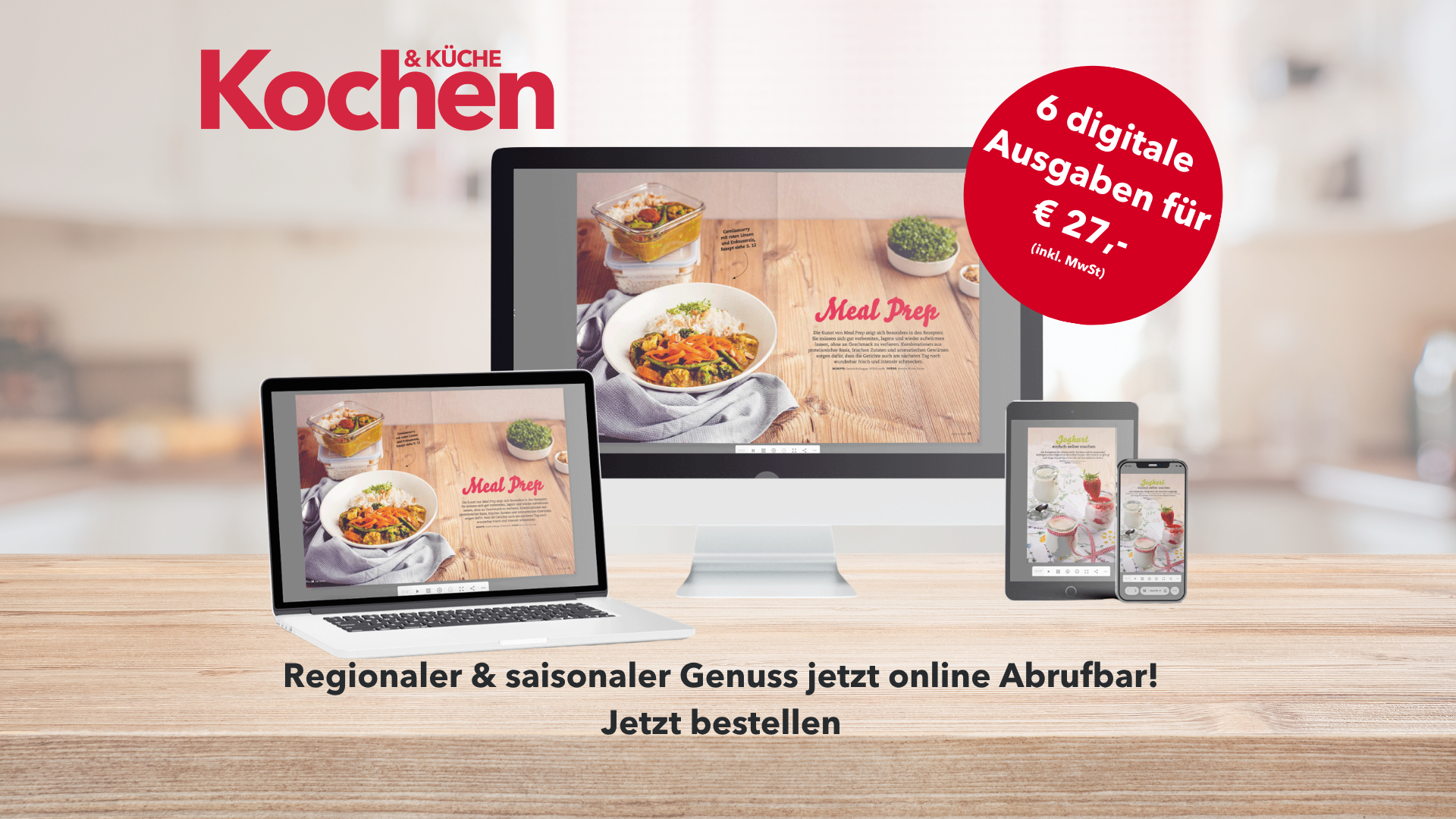 Mockup auf Bildschirmen der digitalen Ausgabe